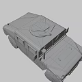 Military Hummer Army Vehicle With Green Exterior Large Tires And Markings