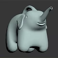 Light Blue Elephant Shaped Watering Can for Daily Household Gardening Use