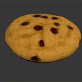 Golden Round Chocolate Chip Cookie With Soft Texture And Fresh Baked Appeal