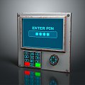 Security door password door metal sealed door metal door 3d model