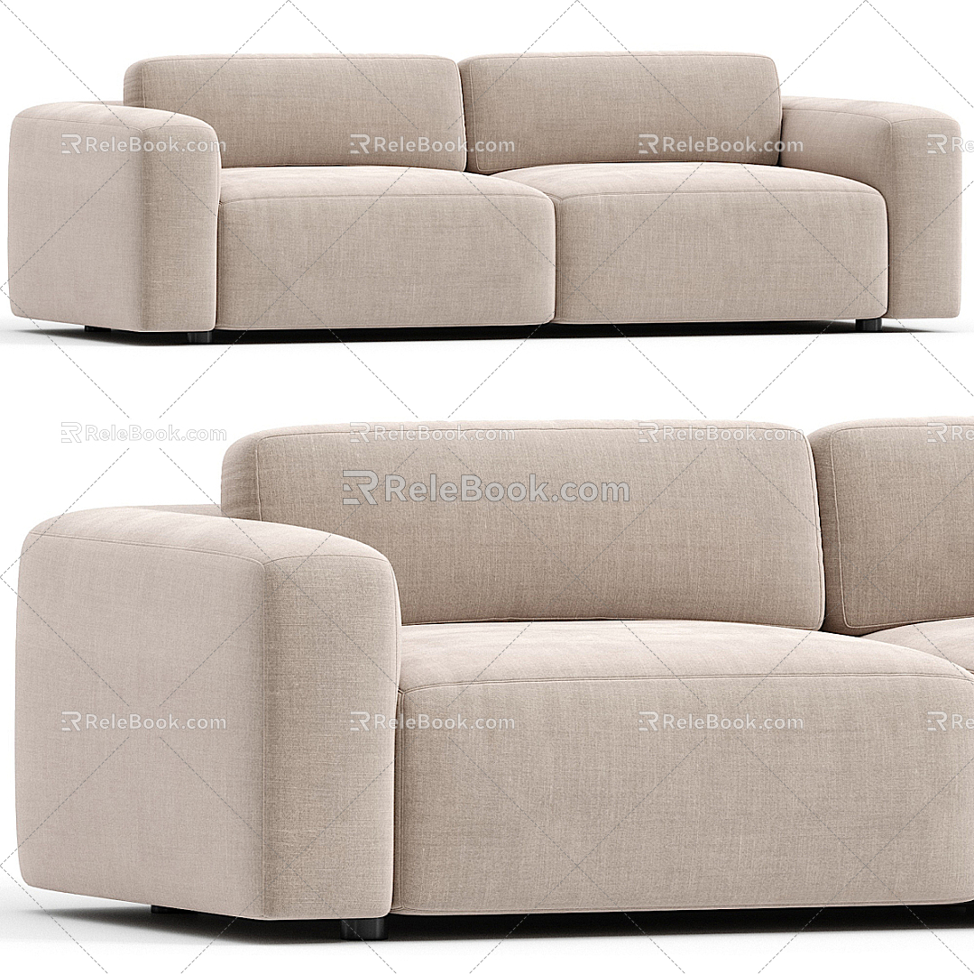 Modern double sofa 3d model