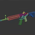 Modern Tactical Rifle with Black Finish Detachable Magazine and Rail System