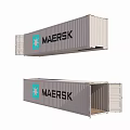 Industrial Maersk Shipping Containers With Open And Closed Door Designs