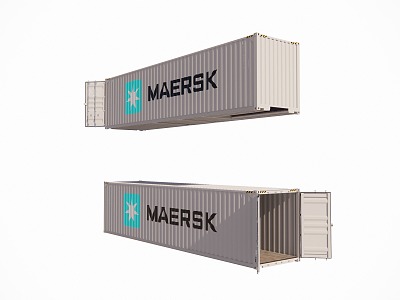 Container 40 ft Freight Container Maersk MAERSK Shipping Container 3d model