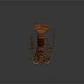 Detailed Colorful Lobster With Long Curved Antennae Large Claws And Segmented Legs On Dark Background
