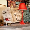 Giant Open Book Photo Spot With Red Floor Lamp Christmas Tree And Gifts