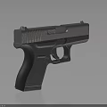 Modern Semi Automatic Pistol With Metal Slide Black Grip And Sleek Modern Design