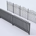 Metal Railings With Straight And Wavy Patterns For Garden Fencing