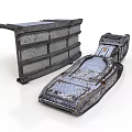 Industrial Metal Mechanical Components With Worn Texture And Panel Case Structure