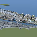 Ancient Architecture Complex With Riverfront Traditional Buildings And Scenic Green Spaces