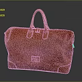 Orange Textured Leather Tote Bag With Top Handles And Spacious Design
