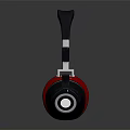 High Quality Over Ear Headphones With Red Earpads And Black Headband Modern Design