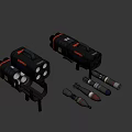 Sci-fi missile launcher 3d model