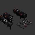 Sci-fi missile launcher 3d model