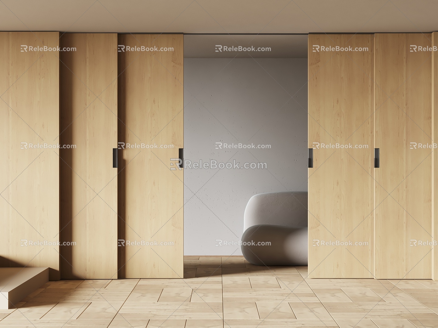 Modern sliding door 3d model