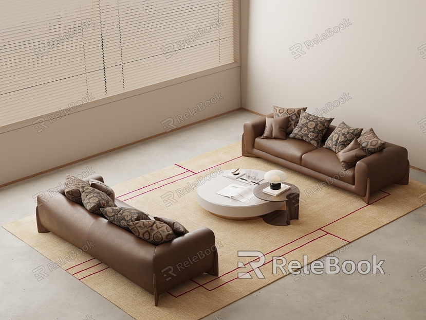 Modern Sofa Coffee Table Combination Sofa Combination model