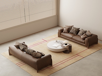 Modern Sofa Coffee Table Combination Sofa Combination 3d model