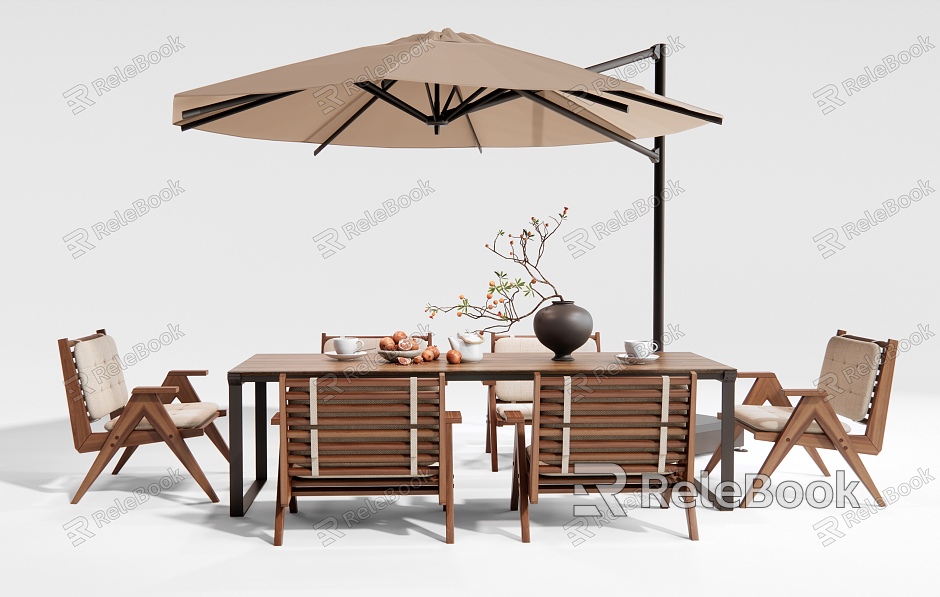 Modern Outdoor Table and Chair Dining Table and Chair Outdoor Chair model