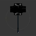 Black Mechanical Device With Cylindrical Body Long Rod And Mounting Base