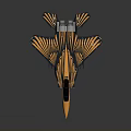 Cosmic Aerospace Space Shuttle Model With Yellow Black Patterns And Tail Details