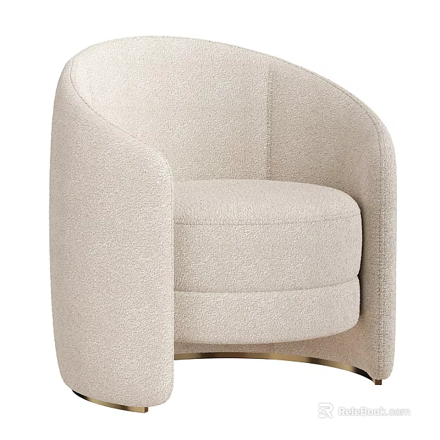 Modern Beige Fabric Sofa and Coffee Table Set with Stylish Metal Legs for Living Room 3d model 