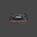 Gray Black Supercar With Sleek Aerodynamic Body Red Accents And Sporty Red Rimmed Wheels