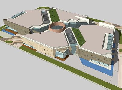 Modern Shopping Center 3d model