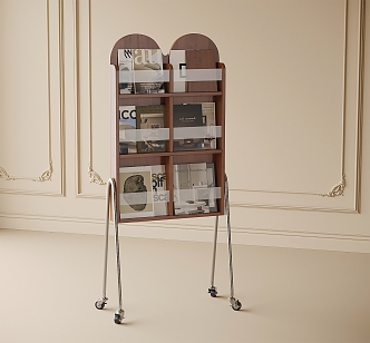 Middle Style Magazine Rack 3d model