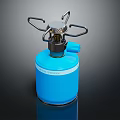 Portable Blue Gas Stove With Butane Burner For Camping Outdoor Use