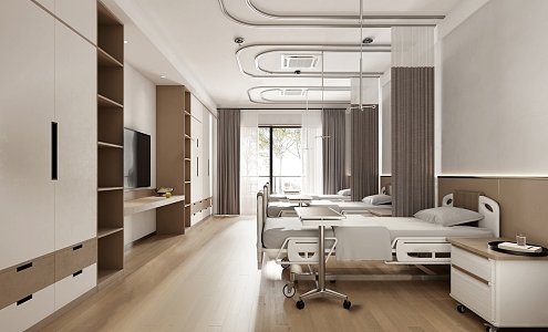 Modern Ward Hospital Sanatorium Ward Consulting Room 3d model