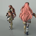 Modern game character game character female character 3d model