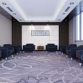Modern Reception Room Large VIP Room 3d model