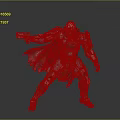 Sci Fi Character In Metallic Armor Holding Gun With Tattered Cloak And Battle Stance