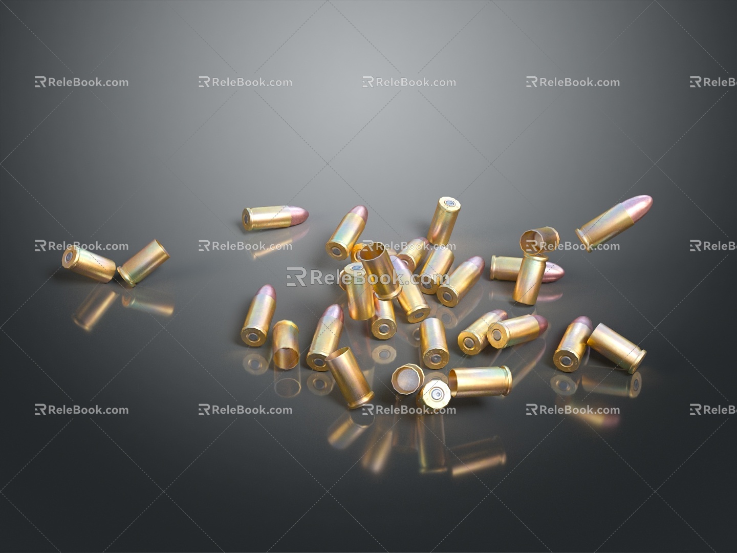 Bullets Pistol Bullets Rifle Bullets Machine Gun Bullets Ammunition Bullet Box Bullets Shooting Bullets 3d model