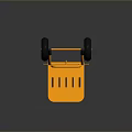 Yellow Heavy Duty Hand Truck With Black Handles And Red Wheels For Moving Loads
