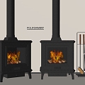 Modern Fireplace Indoor Fireplace Firewood Fireplace Stove 3d model