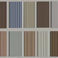 Various Colored Striped Wall Panels For Interior Design And Decoration