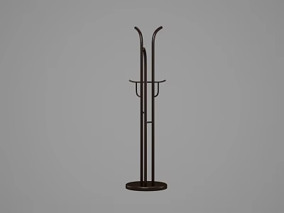 Modern Minimalist Coat Rack With Sturdy Round Base And Multiple Hanging Hooks 3d model