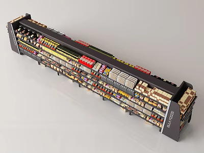 Retail Display Shelf With Multiple Layers For Organized Merchandise Arrangement 3d model