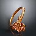 Elegant Golden Ring With Unique Flower Shaped Design For Daily Use 3d model