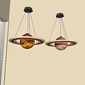 Modern Simple Chandelier Nordic Style Chandelier Mediterranean Style Chandelier Study Light Combination Planet Light Children's Chandelier 3d model