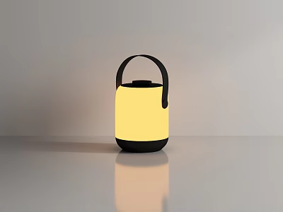 Modern Outdoor Lantern With Portable Handle And Yellow Illumination For Outdoor Use 3d model