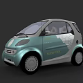 Modern Light Blue Mini Car With Stylish Exterior And Compact Design 3d model