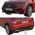 Red Mercedes SUV 3D Model V-Ray Render With Front Rear Views And UK License Plate