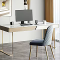 Desk and chair combination SU model 3d model