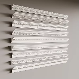 French line plaster line 3d model