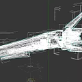 Brown And Yellow Sci Fi Warship With Streamlined Design And Engine Features