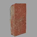 Red Gray Weathered Brick Material for Building Exterior Wall Construction 3d model