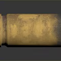 Shiny Golden Brass PRO GUN Bullet With Engraved Letters And Reflective Surface