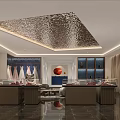 Bridal Shop Interior Design With Wedding Dresses Display Elegant Jewelry Counter And Comfortable Sofa Seating